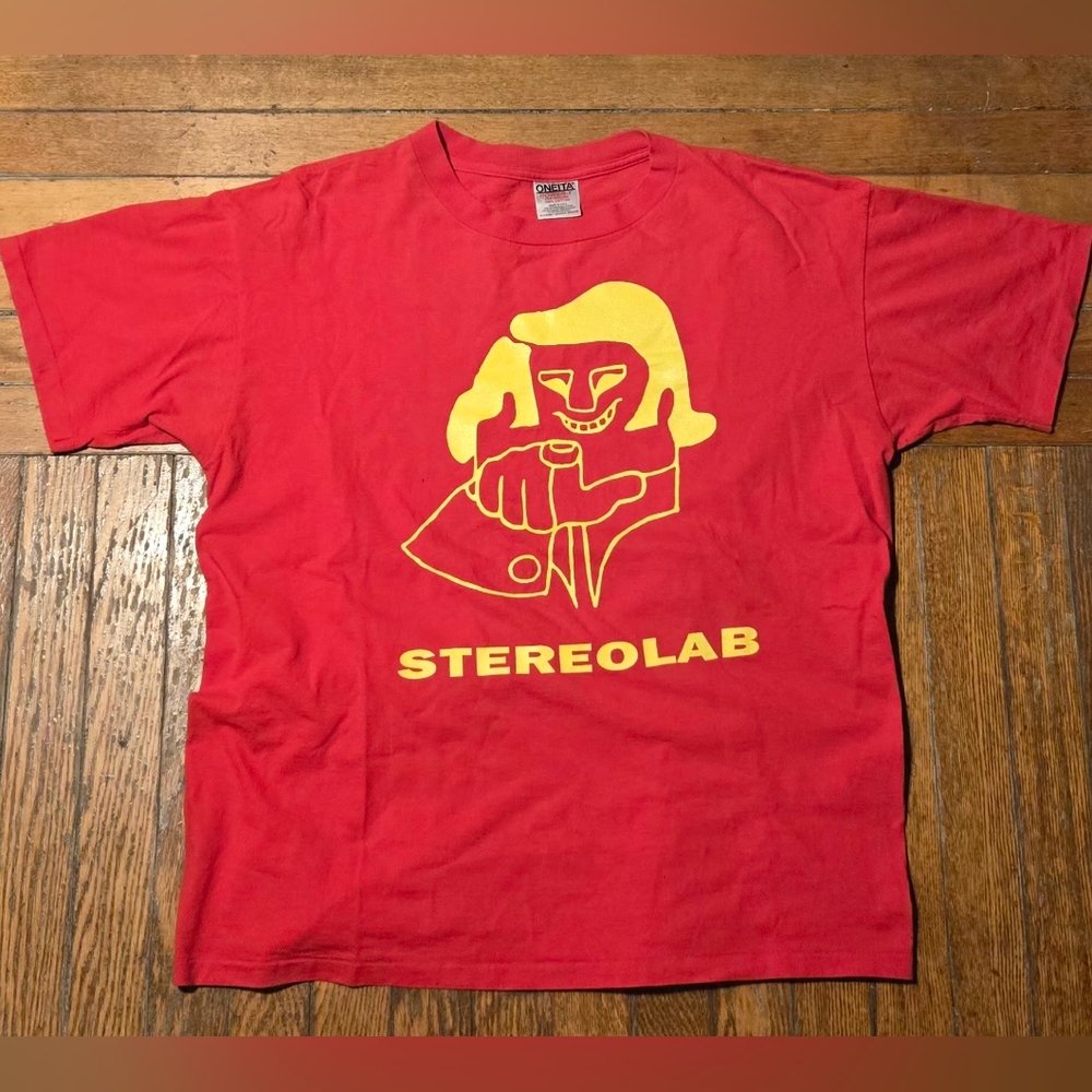VTG 1994 STEREOLAB Cliff Graphic T-shirt XL